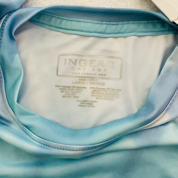 Swim Top Kids Sun Protecting Shirt INGEAR SWIM Size L Kids UPF 50+ - Picture 5 of 5